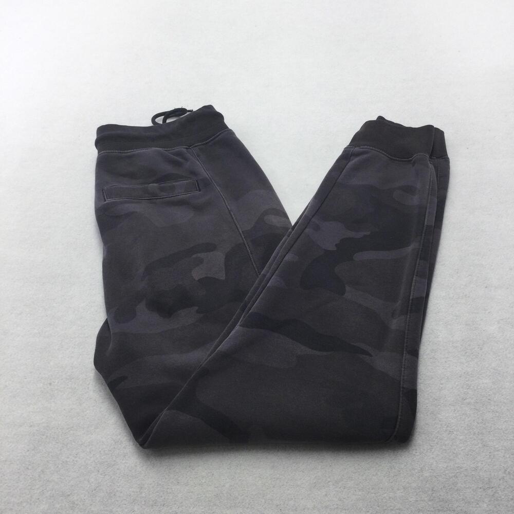 CSG Sweatpants Mens Small Gray Camo Fleece Joggers Elastic Waist Pockets Gym